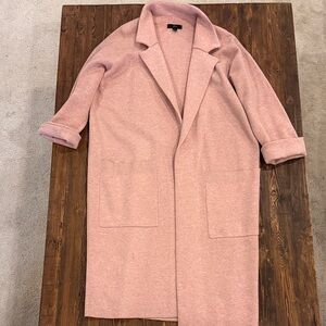 J.Crew Pink Long Open Front Coatigan Sweater Coat Small